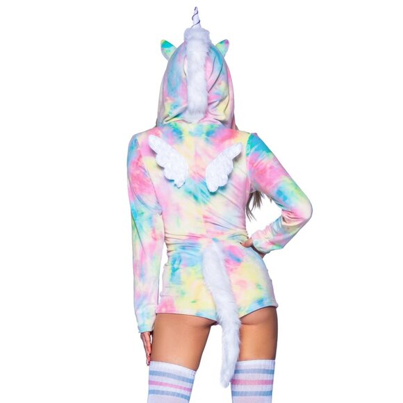 Comfy Unicorn Costume, Comfy 2-Piece Plush Velvet Romper - Picture 2 of 2